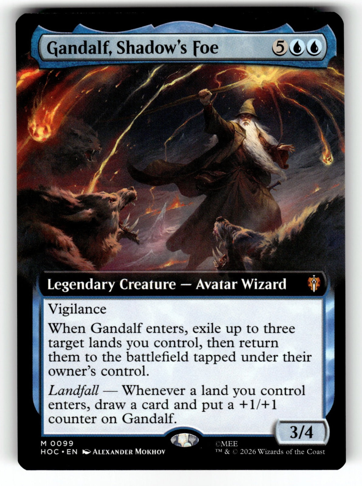 Gandalf, Shadow's Foe (Extended Art) – 99 HOC: The Hobbit: Eternal-Legal M NM