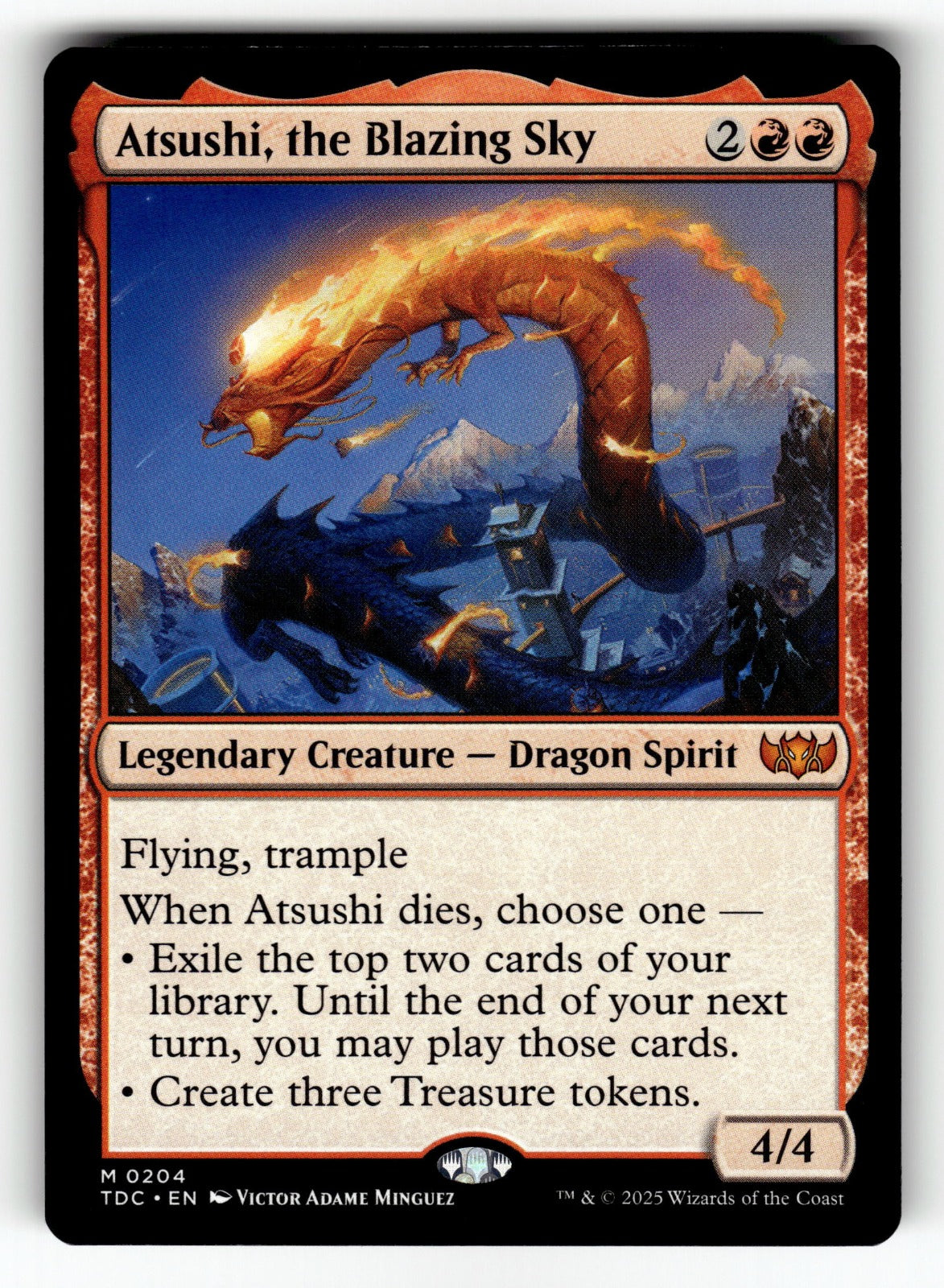 Atsushi, the Blazing Sky – 204 TDC: Commander: Tarkir: Dragonstorm M LP