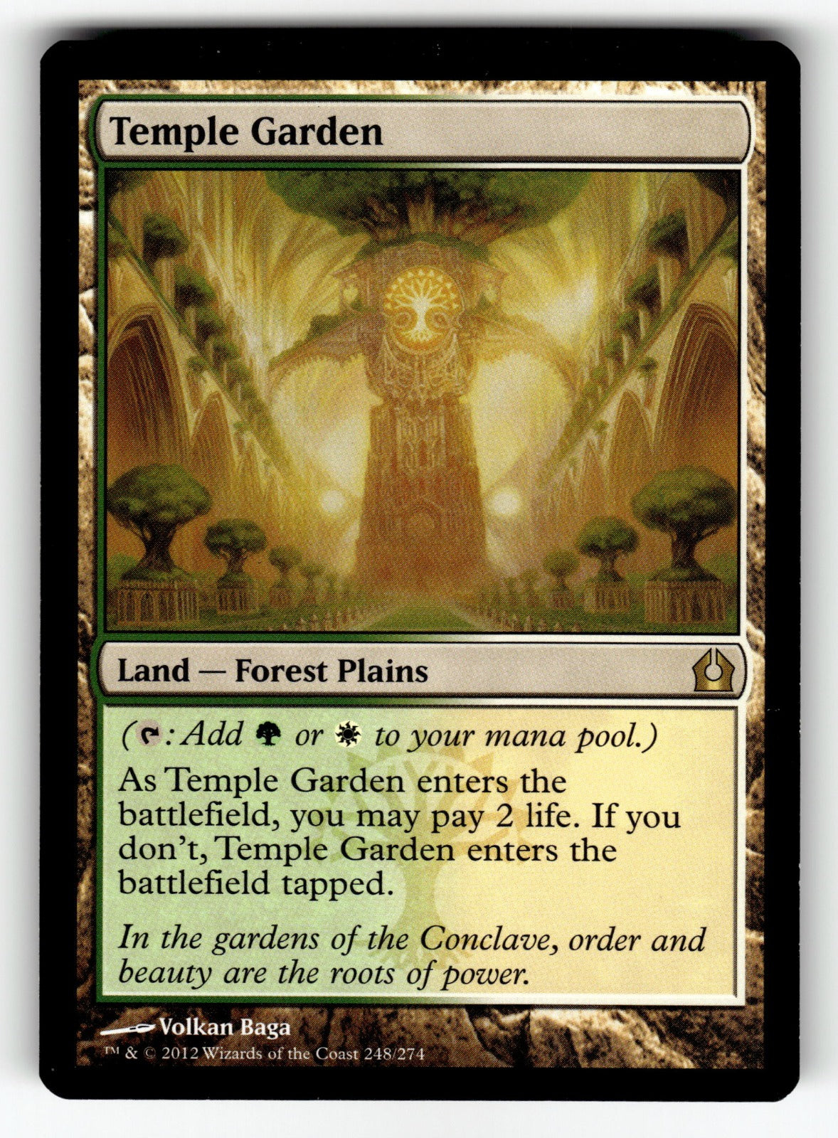 Temple Garden – 248 RTR: Return to Ravnica R NM