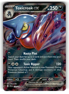 Toxicroak ex – 131/198 SVI: SV01: Scarlet & Violet Base Set Double Rare Holo NM