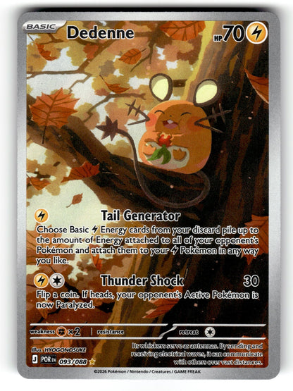 Dedenne – 093/088 POR: ME03: Perfect Order Illustration Rare HoloNM