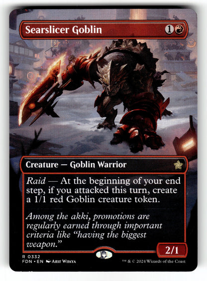 Searslicer Goblin (Borderless) – 332 FDN: Foundations R NM