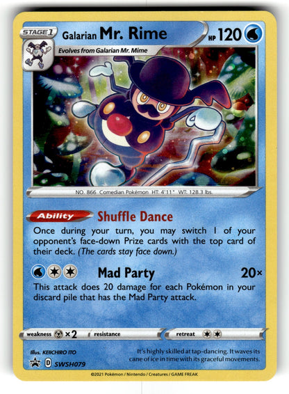 Galarian Mr. Rime - – SWSH079 SWSD: SWSH: Sword & Shield Promo Cards Promo Holo NM