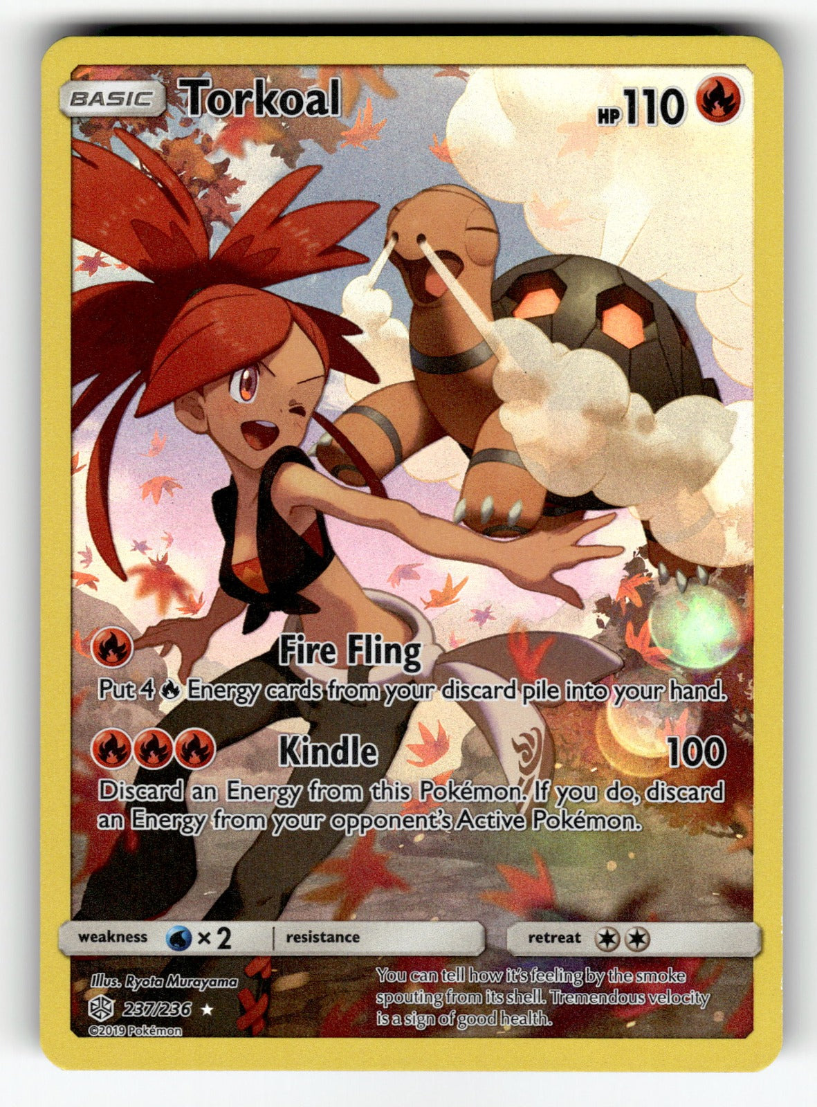 Torkoal (Secret) – 237/236 SM12: SM - Cosmic Eclipse Secret Rare Holo NM