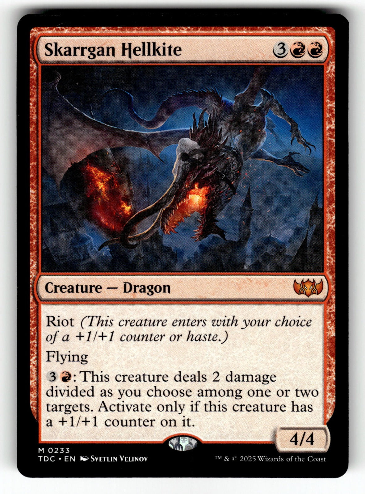 Skarrgan Hellkite – 233 TDC: Commander: Tarkir: Dragonstorm M LP