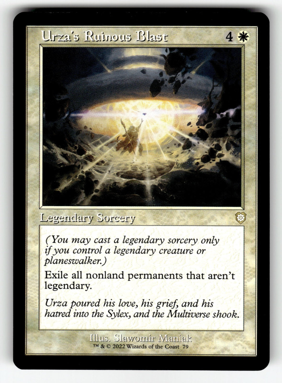 Urza's Ruinous Blast (Retro Frame) – 79 BRC: Commander: The Brothers' War R NM