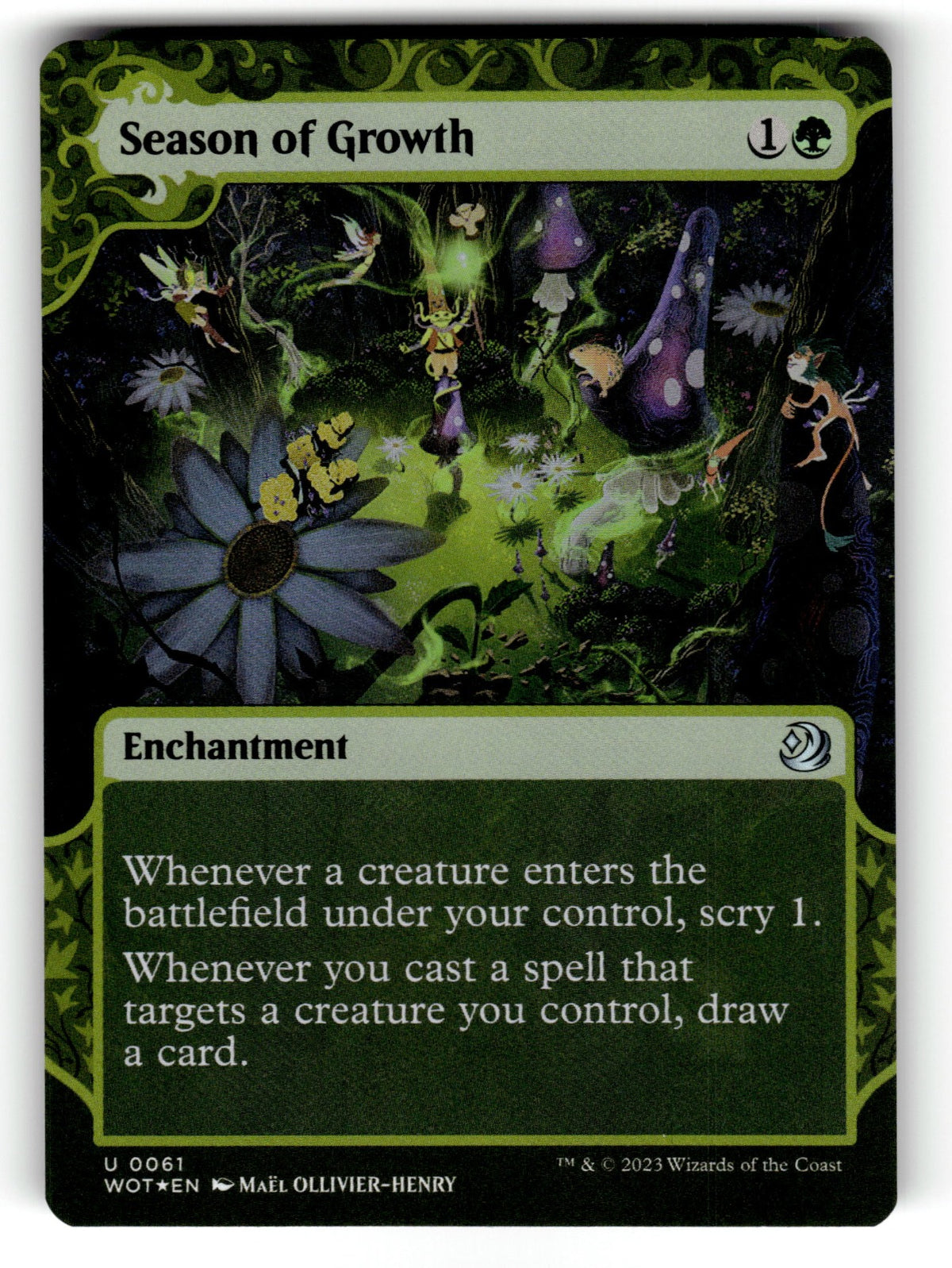 Season of Growth – 61 WOT: Wilds of Eldraine: Enchanting Tales U Foil NM