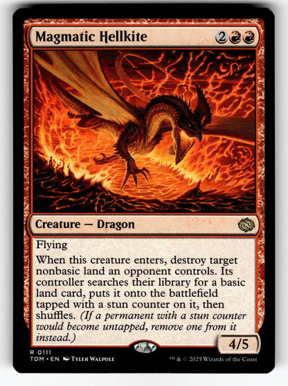 Magmatic Hellkite – 111 TDM: Tarkir: Dragonstorm R NM