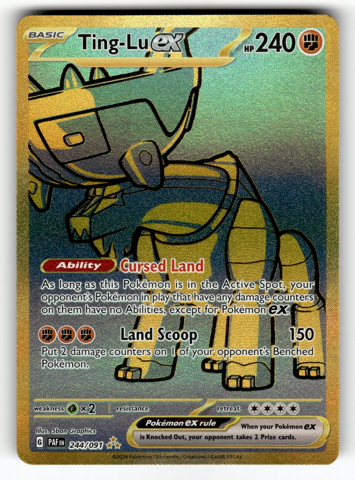 Ting-Lu ex – 244/091 PAF: SV: Paldean Fates Hyper Rare HoloNM