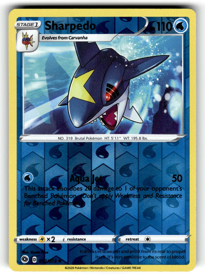 Sharpedo – 12/73 CHP: Champion's Path Uncommon Reverse Holo NM