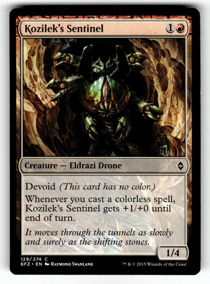 Kozilek's Sentinel – 129 BFZ: Battle for Zendikar C LP
