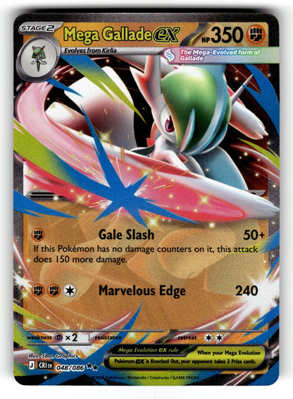Mega Gallade ex – 048/086 CRI: ME04: Chaos Rising Double Rare Holo NM