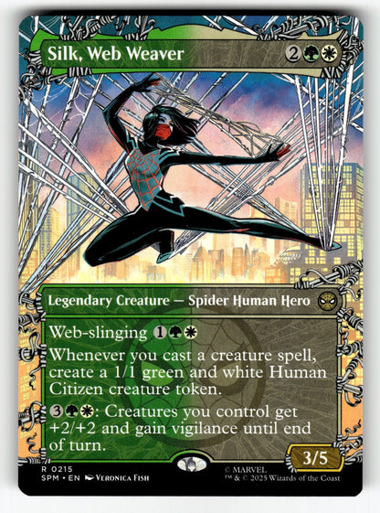 Silk, Web Weaver (Borderless) – 215 SPM: Marvel's Spider-Man R NM