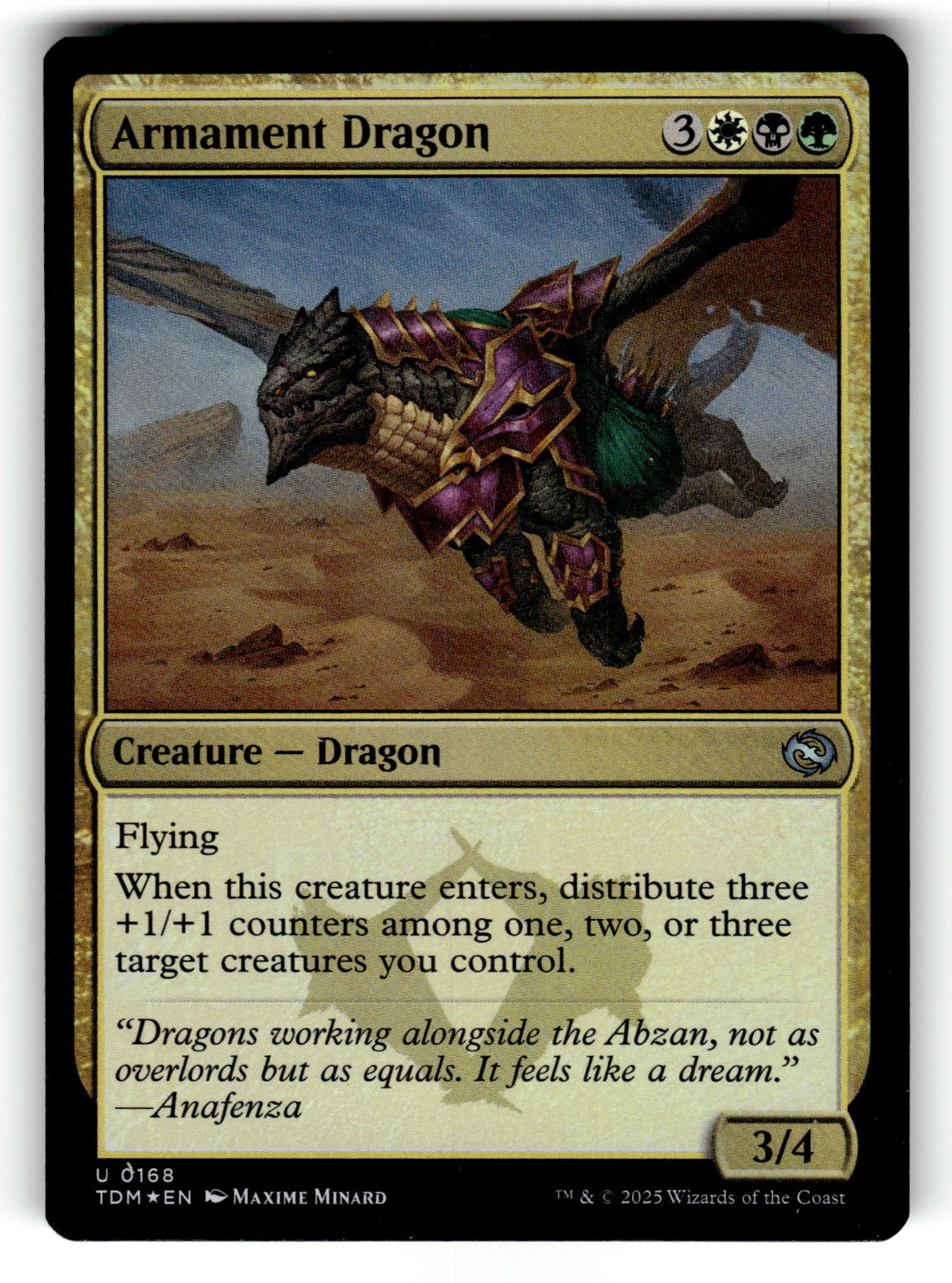 Armament Dragon – 168 TDM: Tarkir: Dragonstorm U Foil NM