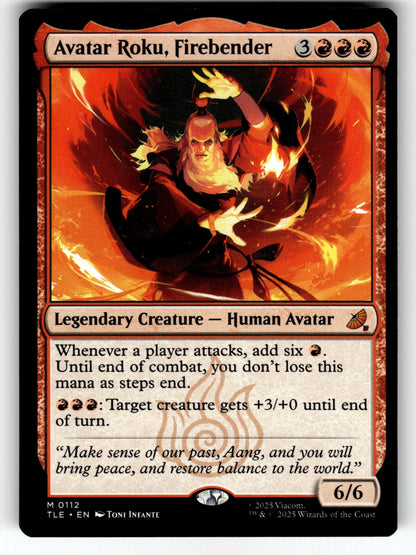 Avatar Roku, Firebender – 112 TLE: Avatar: The Last Airbender: Eternal-Legal M NM