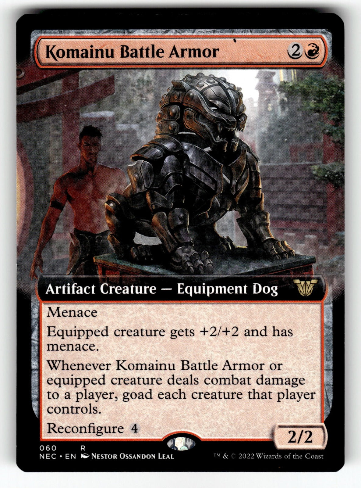 Komainu Battle Armor (Extended Art) – 60 NEC: Commander: Kamigawa: Neon Dynasty R LP
