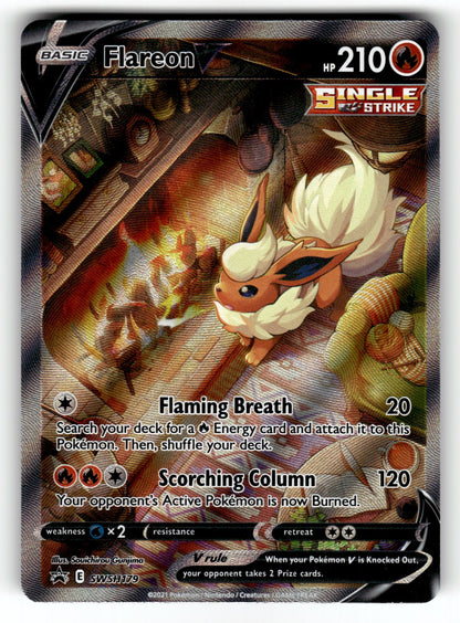 Flareon V – SWSH179 SWSD: SWSH: Sword & Shield Promo Cards Promo Holo NM