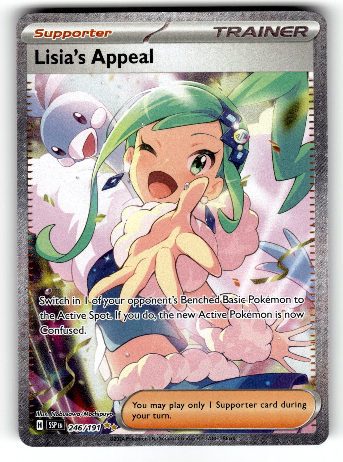 Lisia's Appeal – 246/191 SSP: SV08: Surging Sparks SIR Holo NM