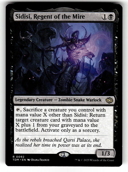 Sidisi, Regent of the Mire – 92 TDM: Tarkir: Dragonstorm R NM