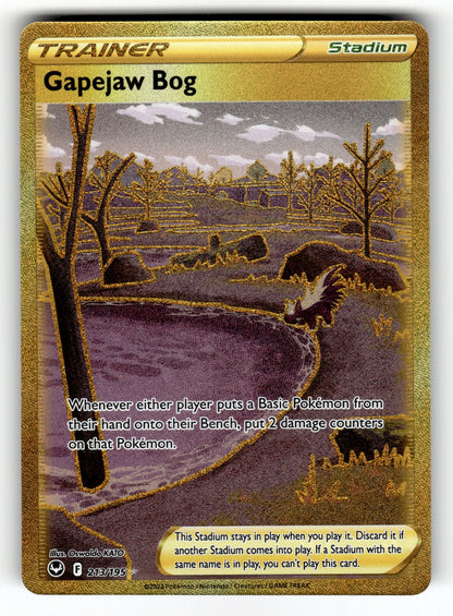 Gapejaw Bog – 213/195 SWSH12: SWSH12: Silver Tempest Secret Rare Holo NM