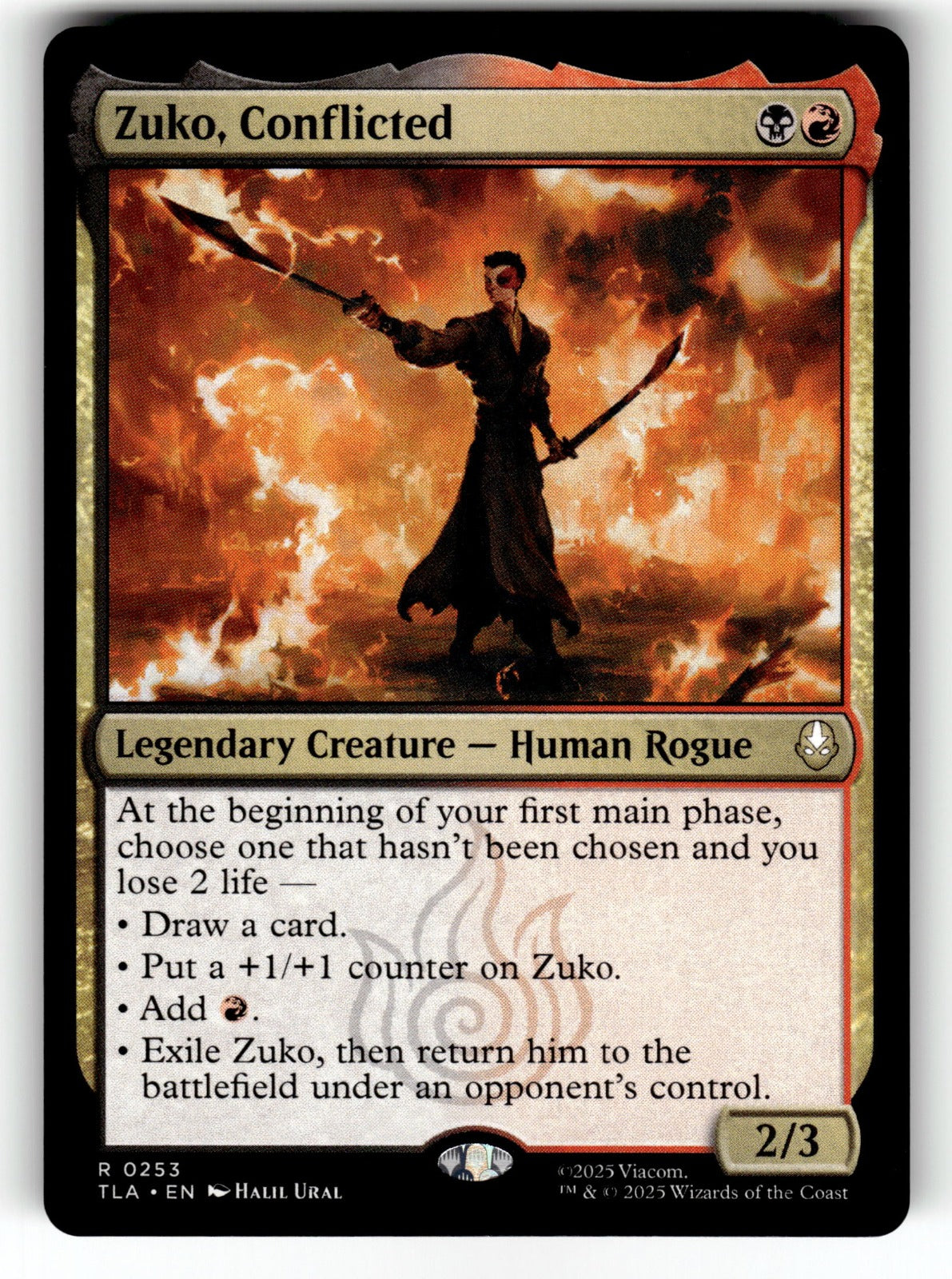 Zuko, Conflicted – 253 TLA: Avatar: The Last Airbender R NM