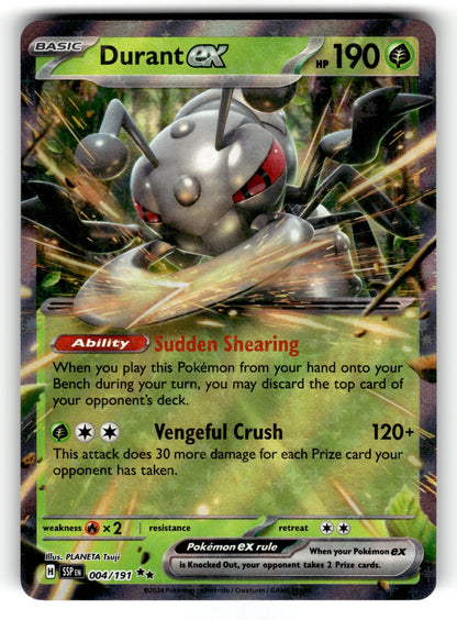 Durant ex – 004/191 SSP: SV08: Surging Sparks Double Rare HoloNM