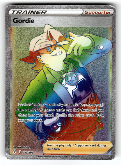 Gordie (Secret) – 223/203 SWSH07: SWSH07: Evolving Skies Secret Rare Holo NM