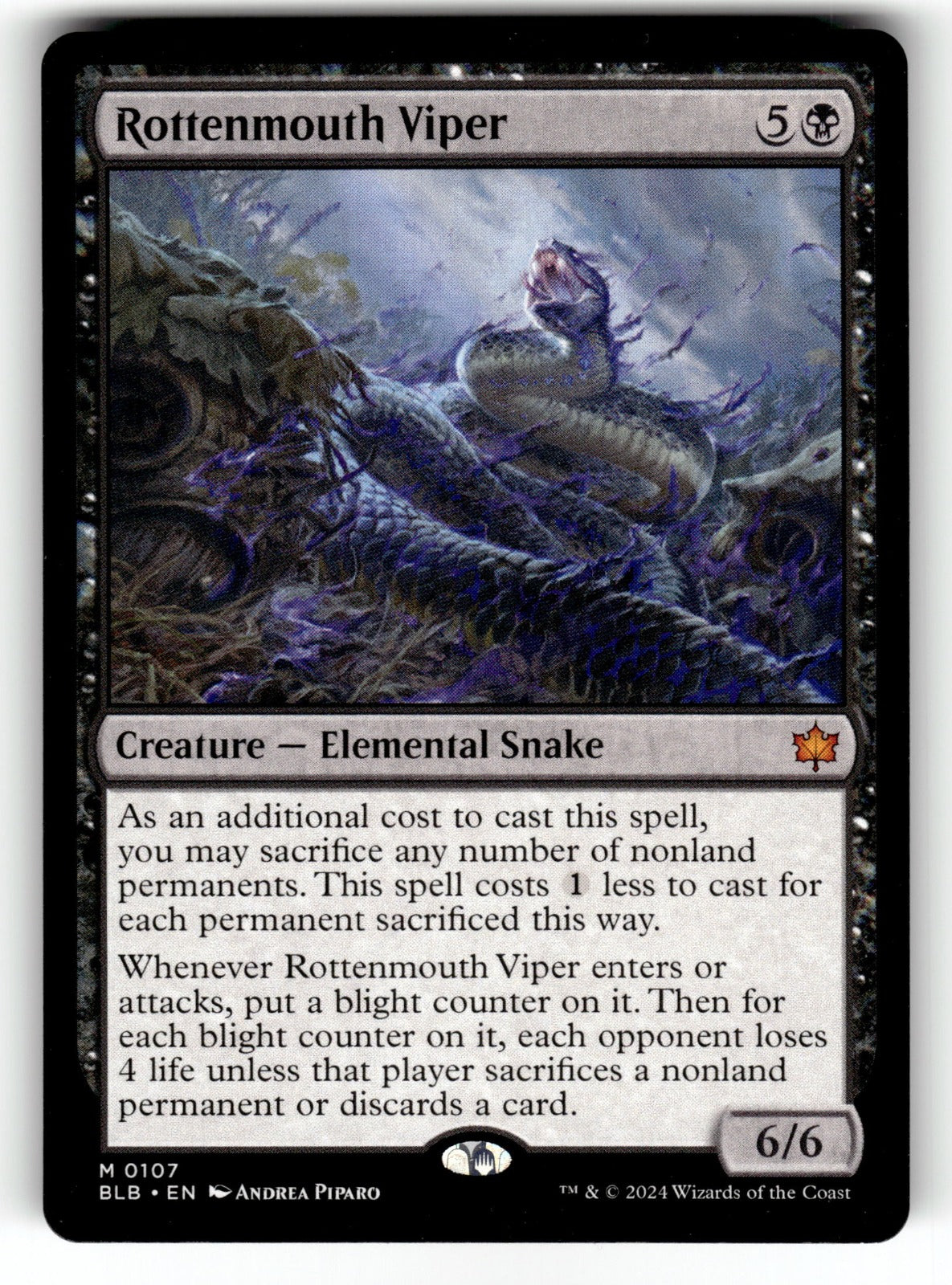 Rottenmouth Viper – 107 BLB: Bloomburrow M NM