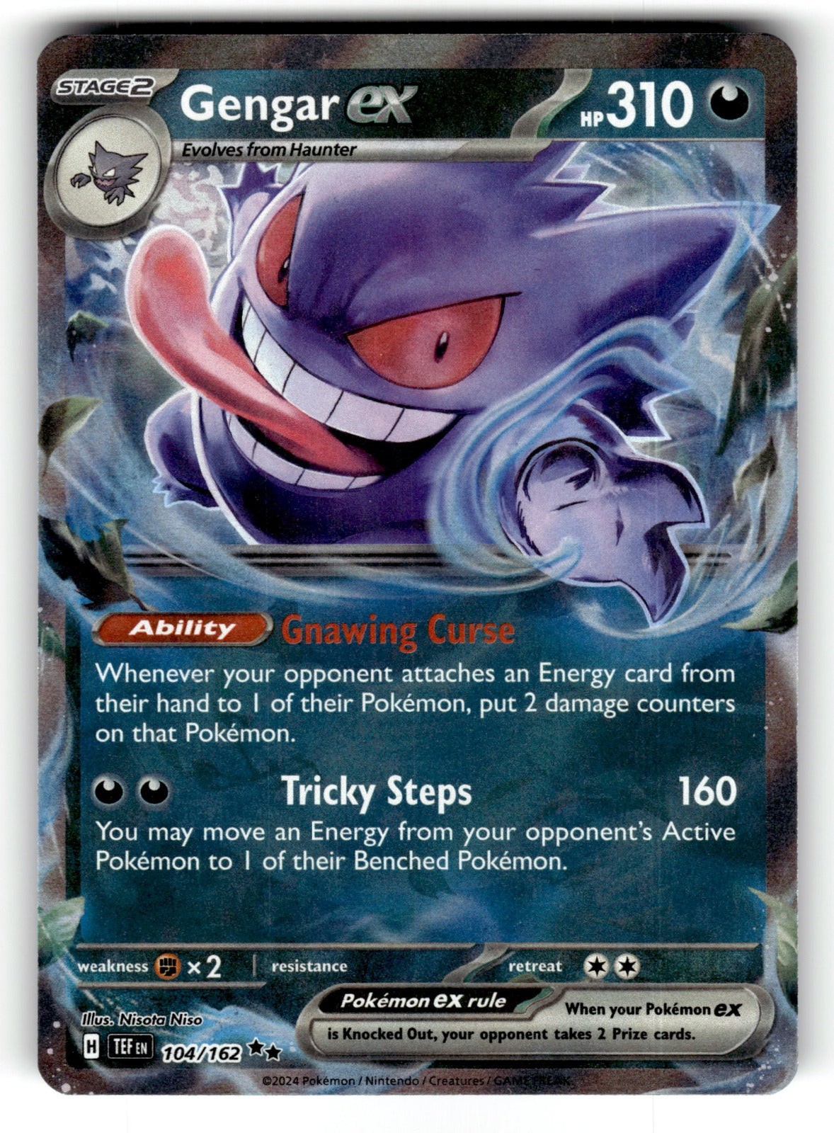 Gengar ex – 104/162 TEF: SV05: Temporal Forces Double Rare Holo NM