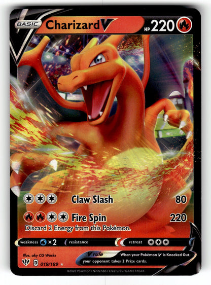 Charizard V – 019/189 SWSH03: SWSH03: Darkness Ablaze Ultra Rare Holo NM