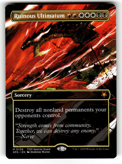 Ruinous Ultimatum (Borderless) – 108 SPG: Special Guests M NM