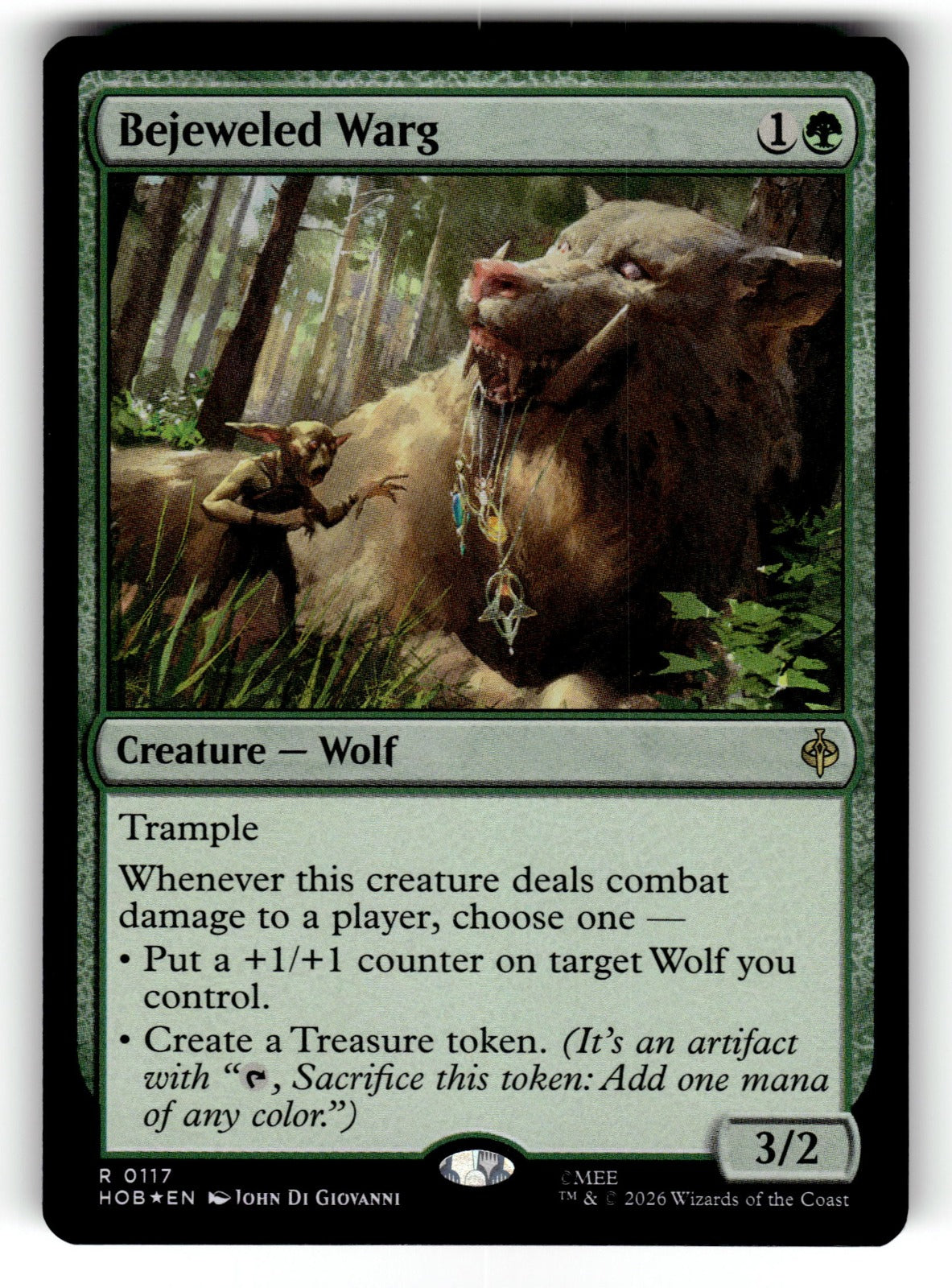 Bejeweled Warg – 117 HOB: The Hobbit R Foil NM