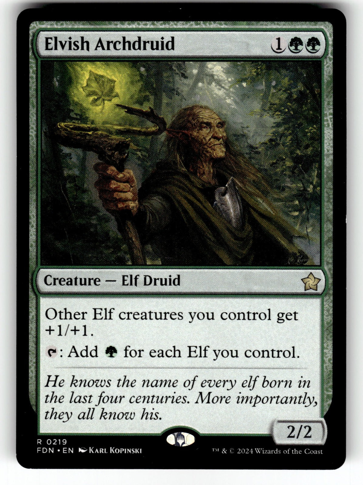 Elvish Archdruid – 219 FDN: Foundations R LP