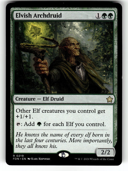 Elvish Archdruid – 219 FDN: Foundations R LP