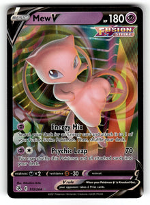 Mew V – 113/264 SWSH08: SWSH08: Fusion Strike Ultra Rare Holo NM