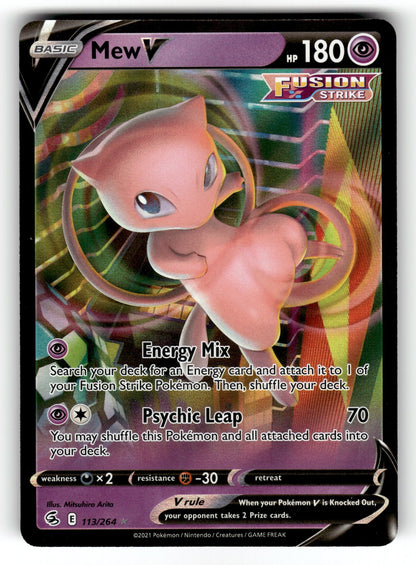 Mew V – 113/264 SWSH08: SWSH08: Fusion Strike Ultra Rare Holo NM