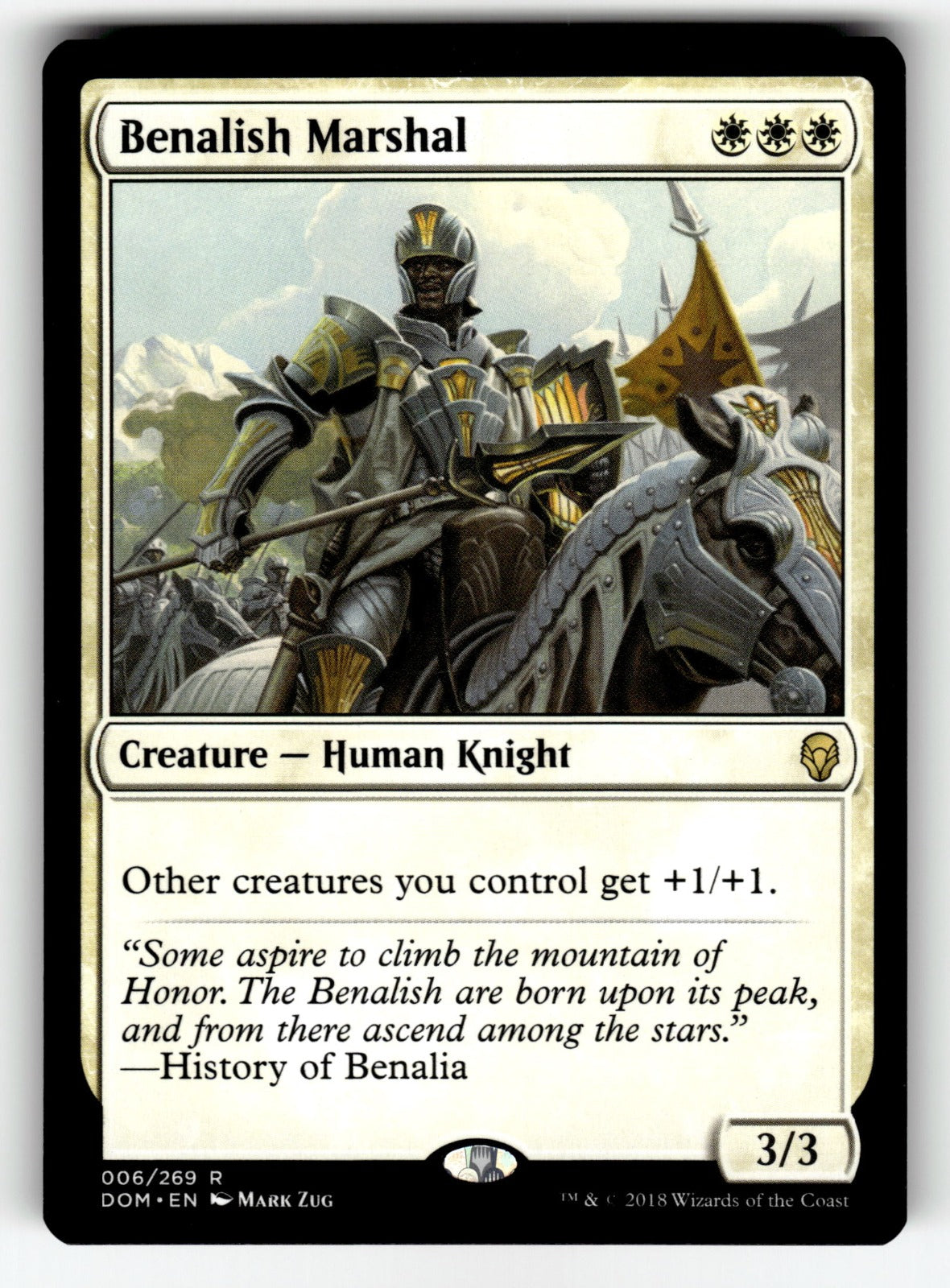 Benalish Marshal – 6 DOM: Dominaria R NM