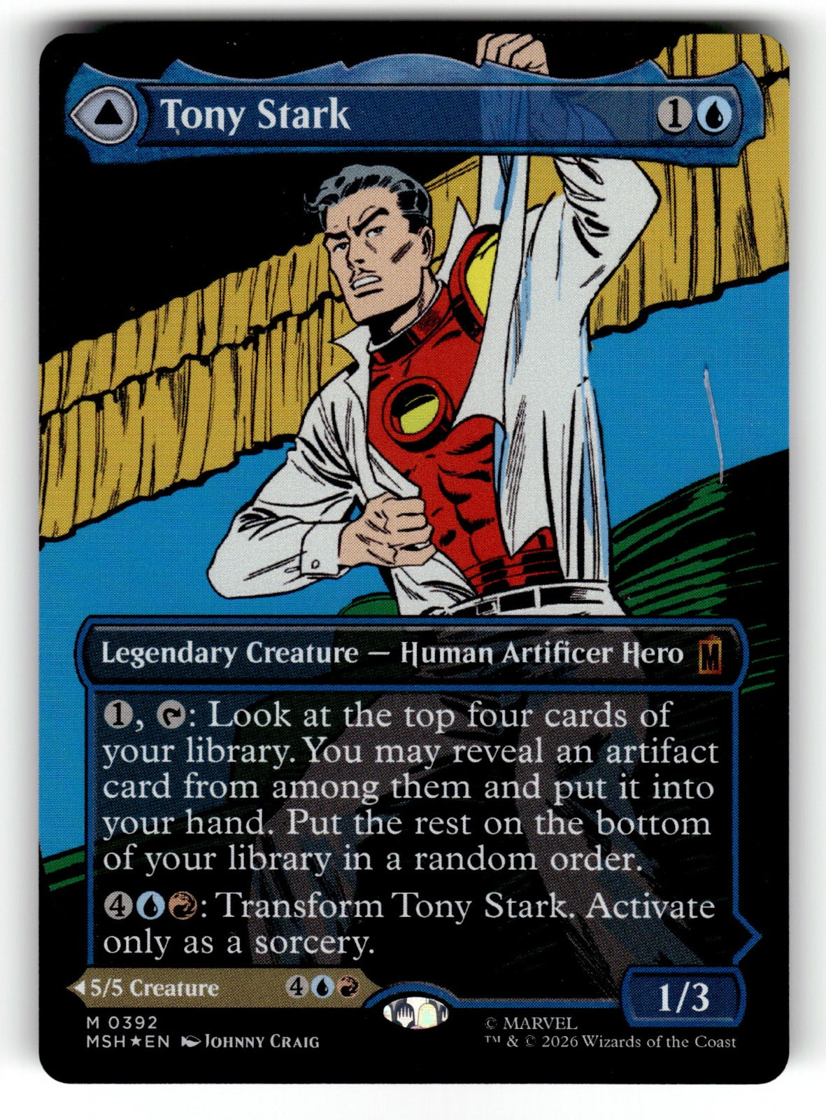 Tony Stark (Borderless) – 392 MSH: Marvel Super Heroes M Foil LP