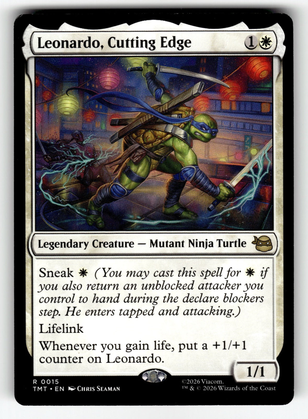 Leonardo, Cutting Edge – 15 TMT: Teenage Mutant Ninja Turtles R NM