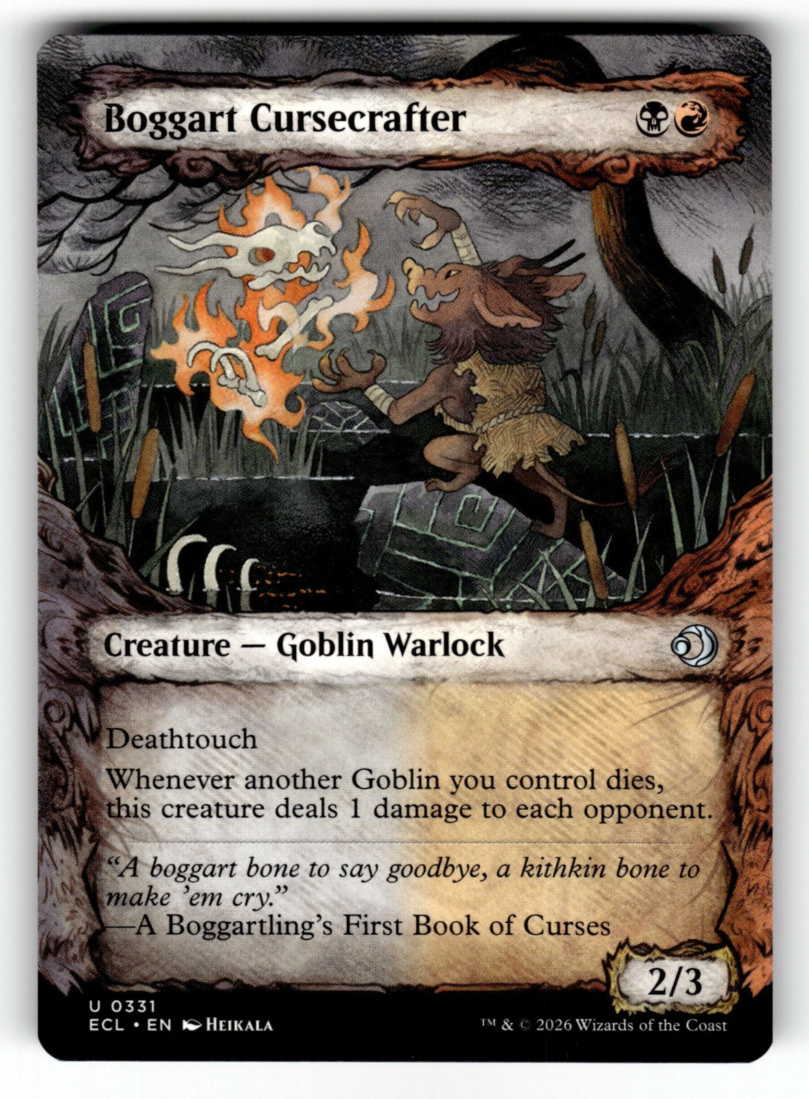 Boggart Cursecrafter (Showcase) – 331 ECL: Lorwyn Eclipsed U NM