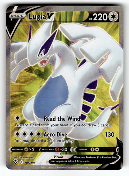 Lugia V (Full Art) – 185/195 SWSH12: SWSH12: Silver Tempest Ultra Rare HoloNM