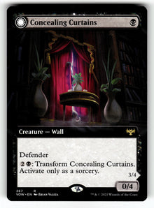 Concealing Curtains (Extended Art) – 367 VOW: Innistrad: Crimson Vow R NM