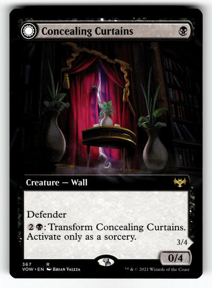 Concealing Curtains (Extended Art) – 367 VOW: Innistrad: Crimson Vow R NM
