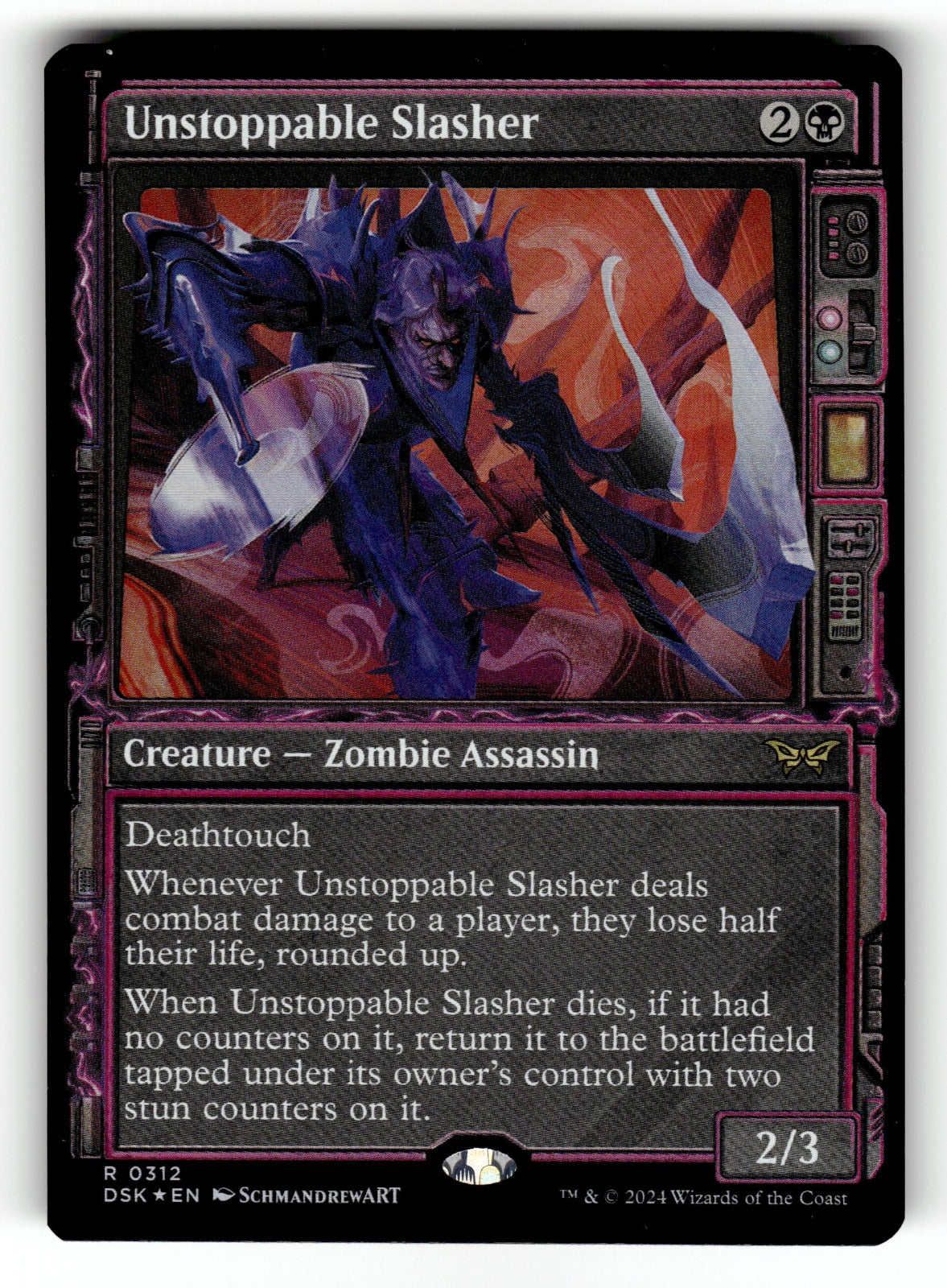 Unstoppable Slasher (Showcase) – 312 DSK: Duskmourn: House of Horror R Foil LP