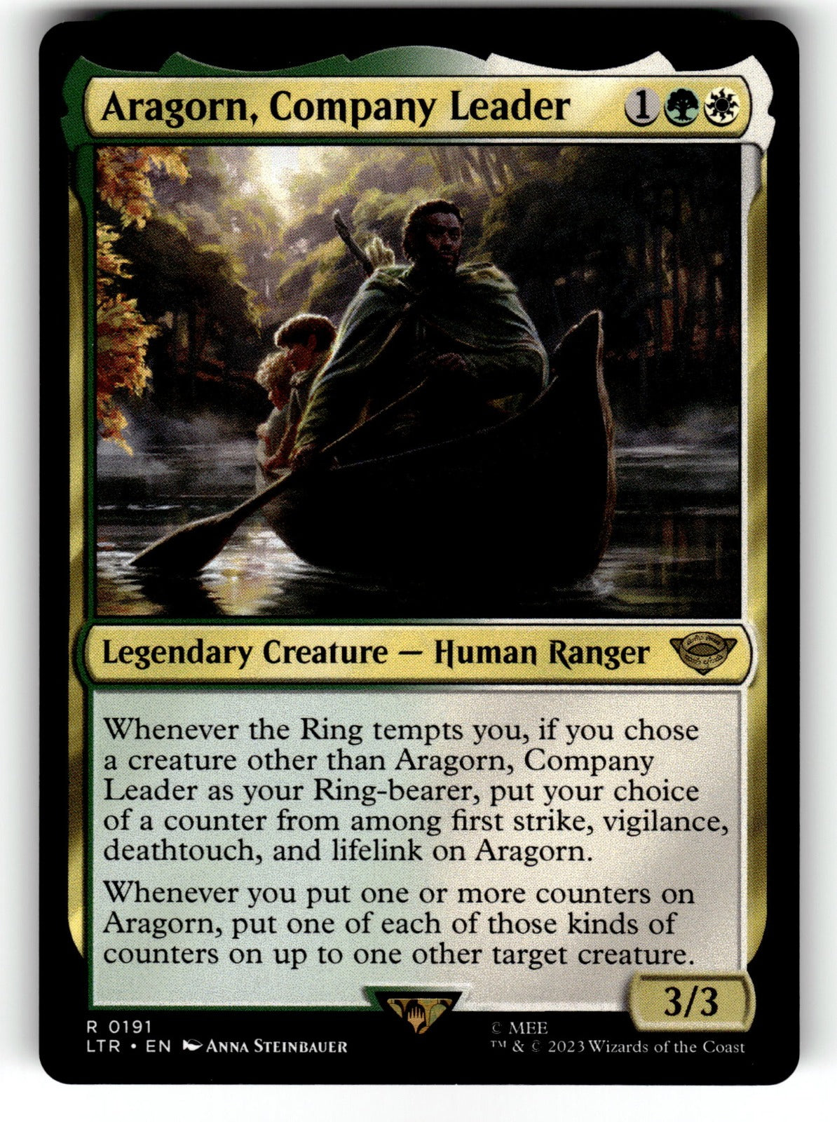 Aragorn, Company Leader – 191 LTR: Universes Beyond: The Lord of the Rings: Tales of Middle-earth R NM