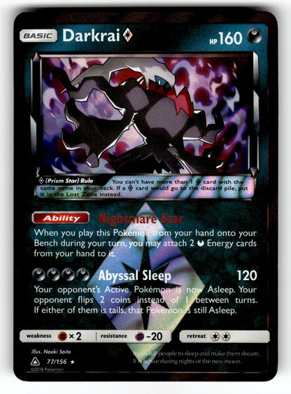 Darkrai Prism Star – 77/156 SM05: SM - Ultra Prism Prism Rare Holo NM
