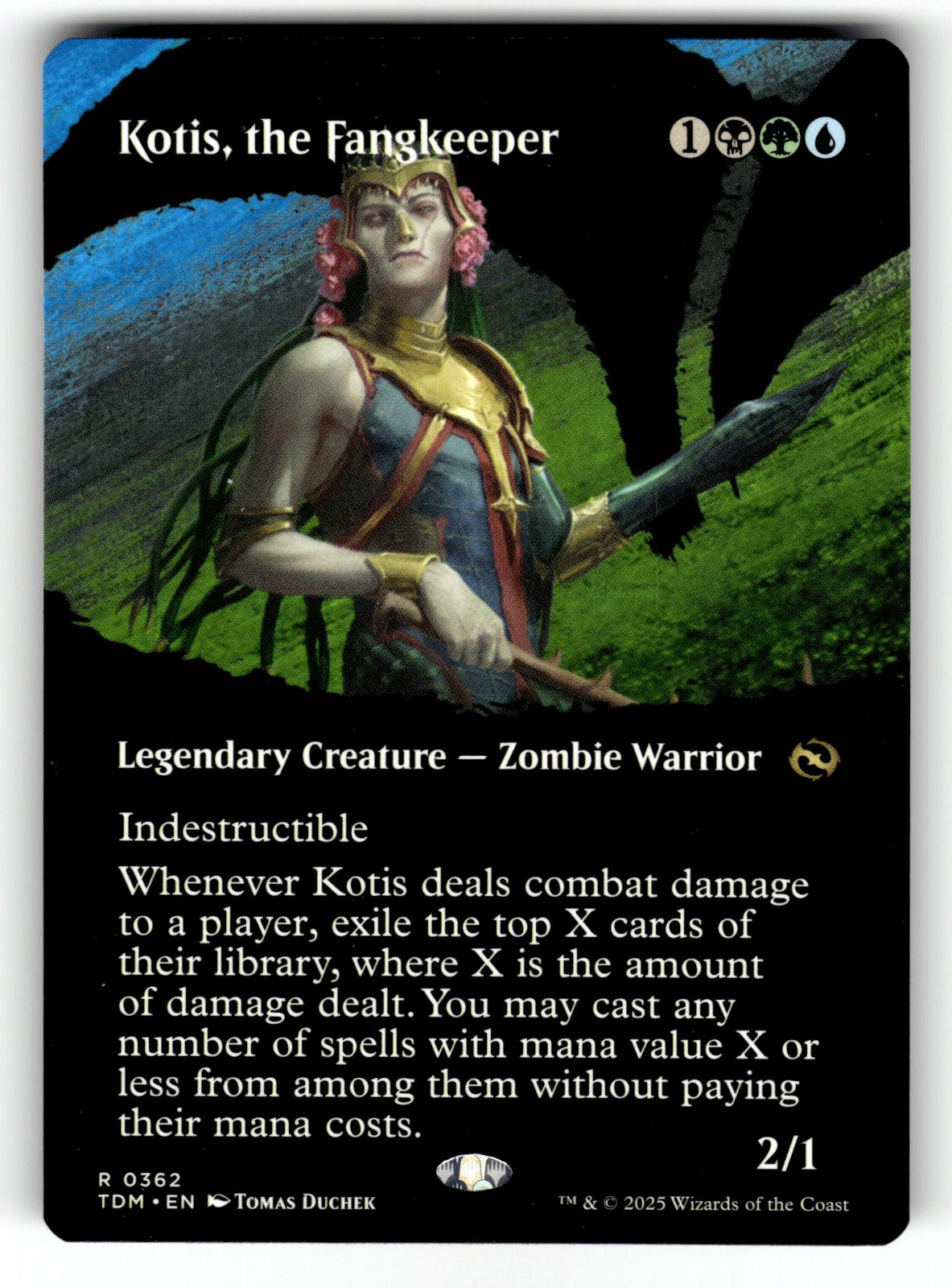 Kotis, the Fangkeeper (Borderless) – 362 TDM: Tarkir: Dragonstorm R NM