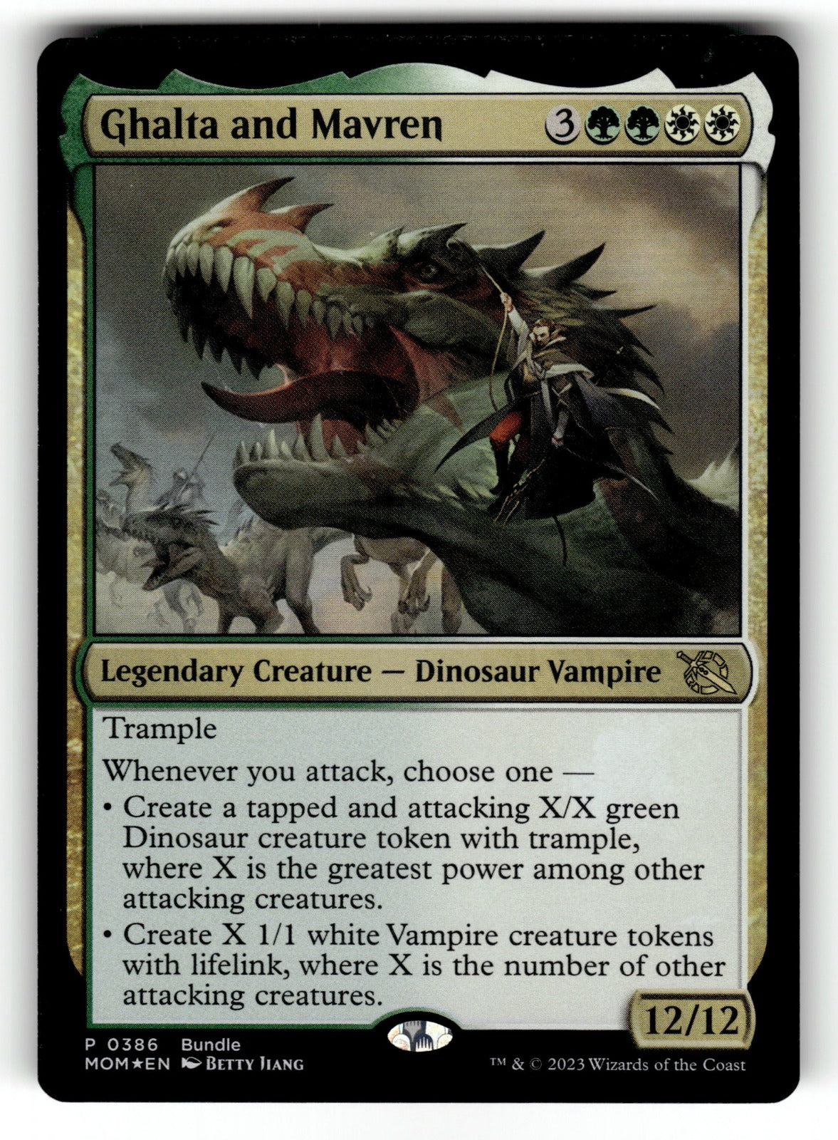 Ghalta and Mavren (MOM Bundle) – 386 UMP: Unique and Miscellaneous Promos P Foil NM