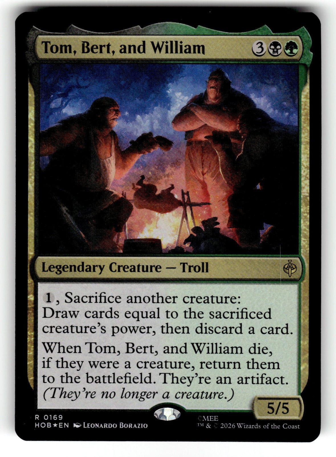 Tom, Bert, and William – 169 HOB: The Hobbit R Foil NM