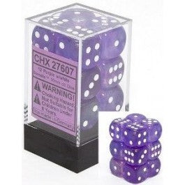 Chessex: Translucent Purple/White D6 Dice
